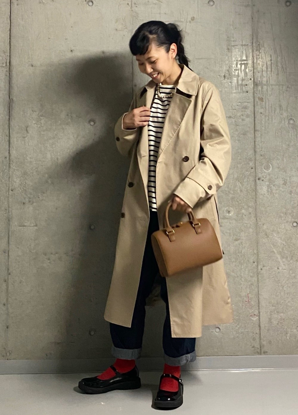 Плащ Uniqlo тренчкот на гудзиках демісезон (364794519)