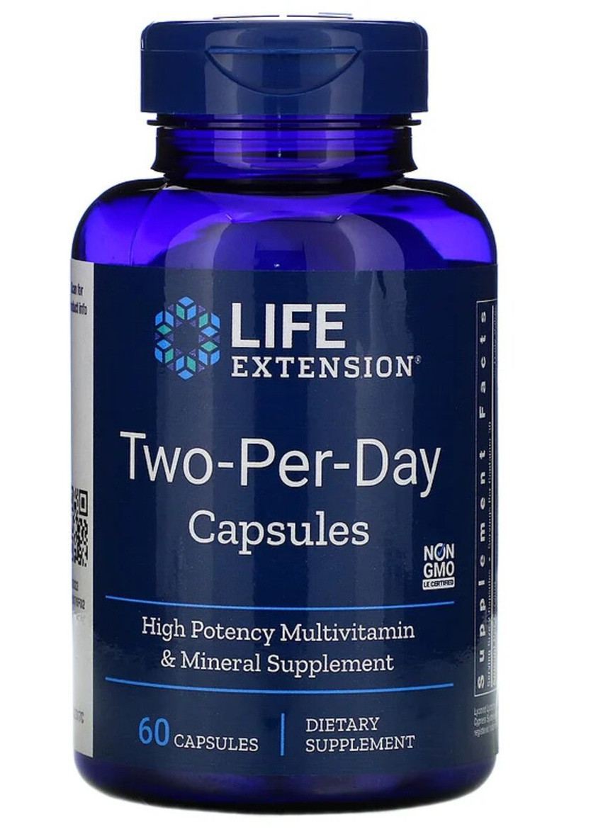 Мультивитамины Дважды в День, Two-Per-Day,, 60 капсул Life Extension (228291636)