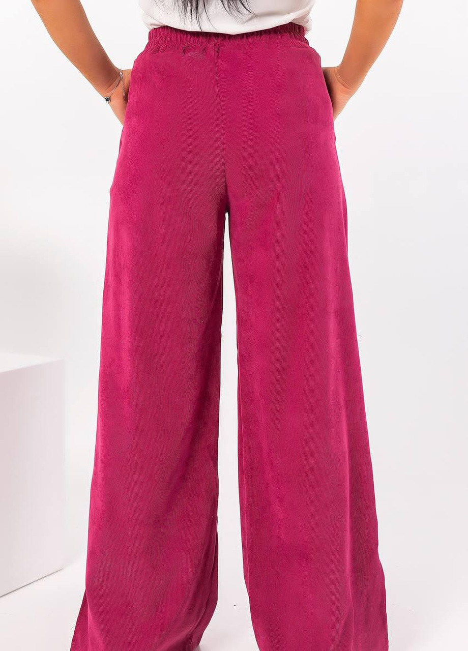 Женские брюки палаццо малинового цвета р.42/44 381807 New Trend (256502021)