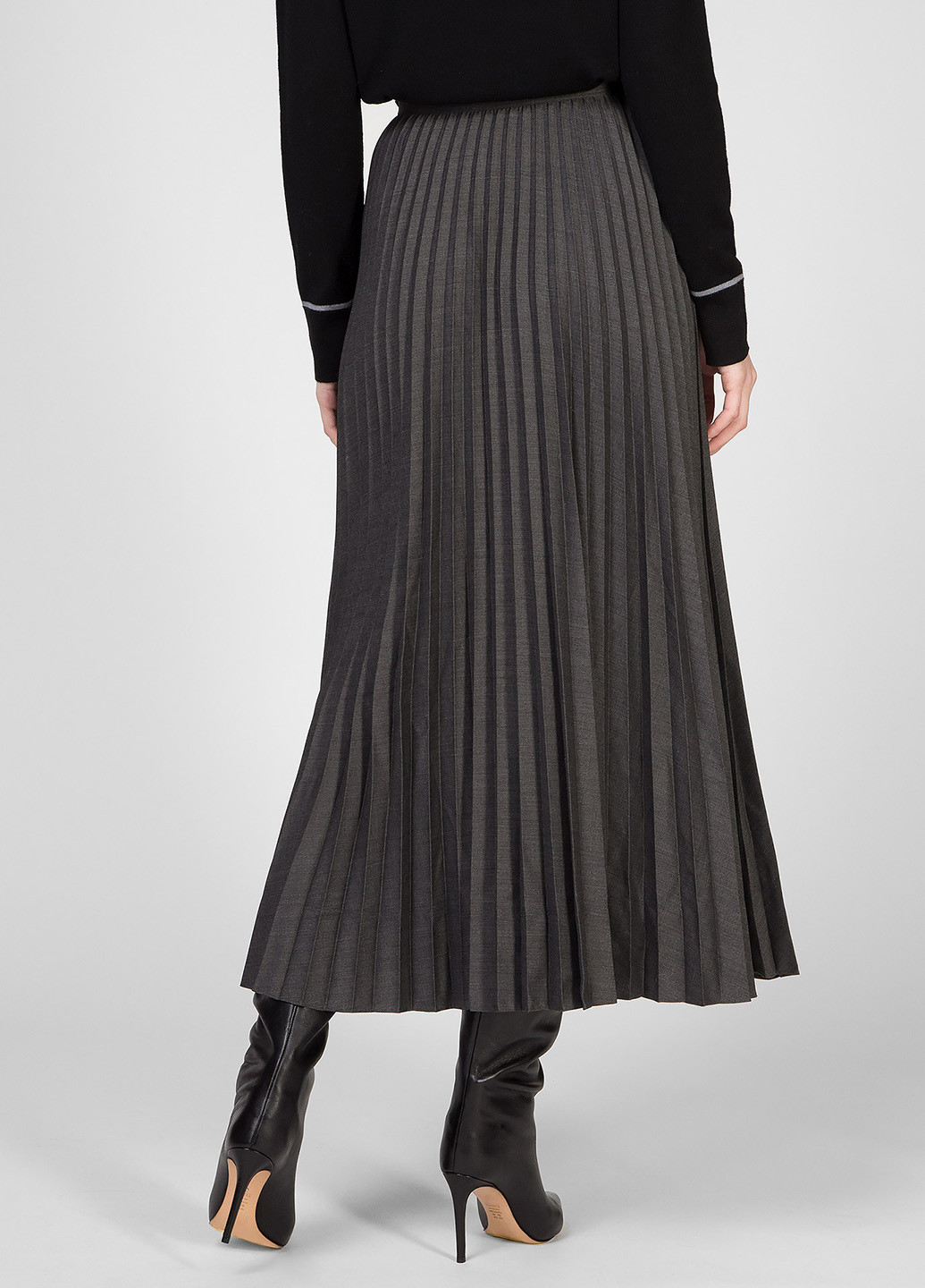 Темно-серая кэжуал однотонная юбка Calvin Klein плиссе