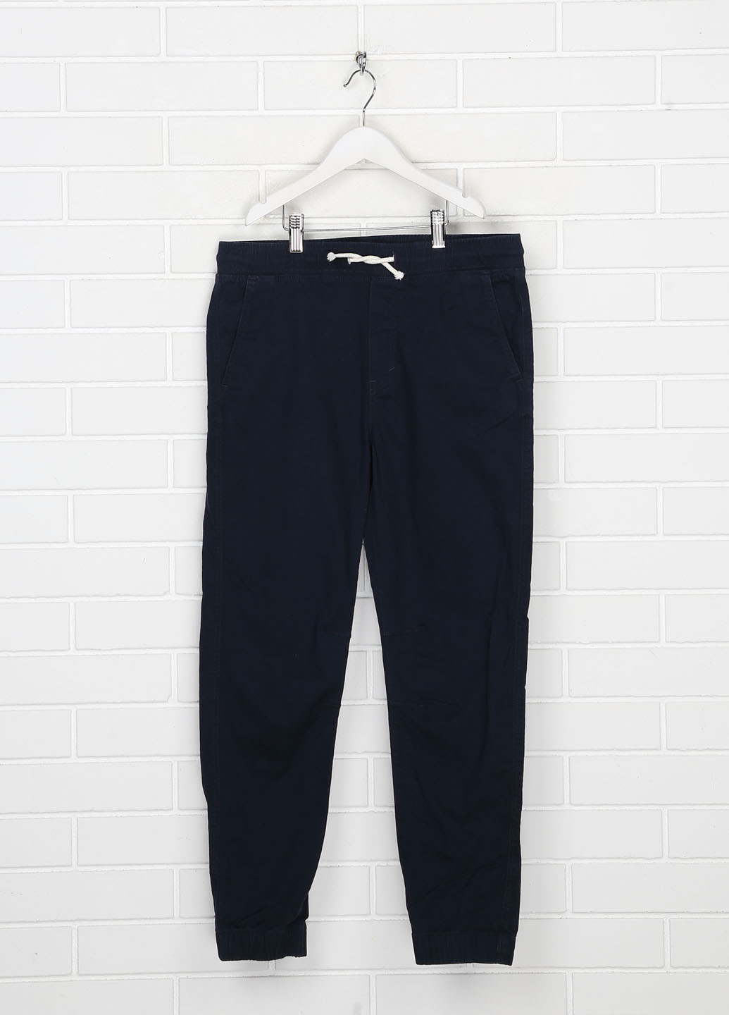 Темно-синие кэжуал демисезонные брюки джоггеры H&M