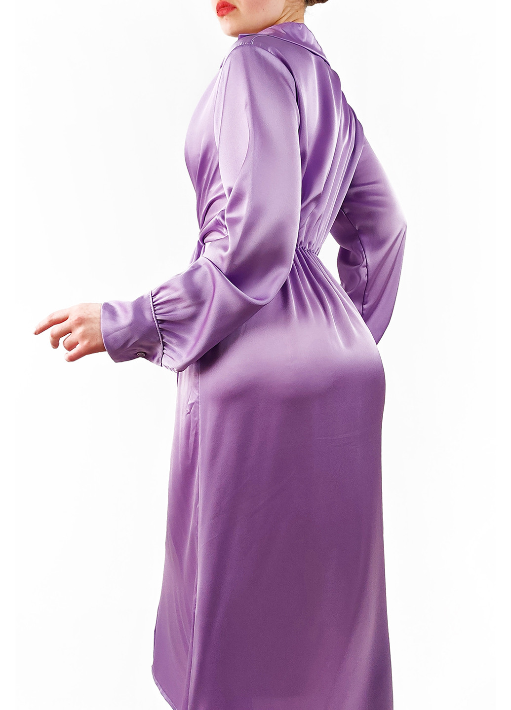 Фиолетовое кэжуал платье рубашка Boohoo однотонное