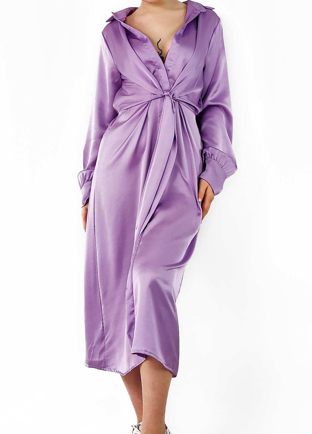 Фиолетовое кэжуал платье рубашка Boohoo однотонное