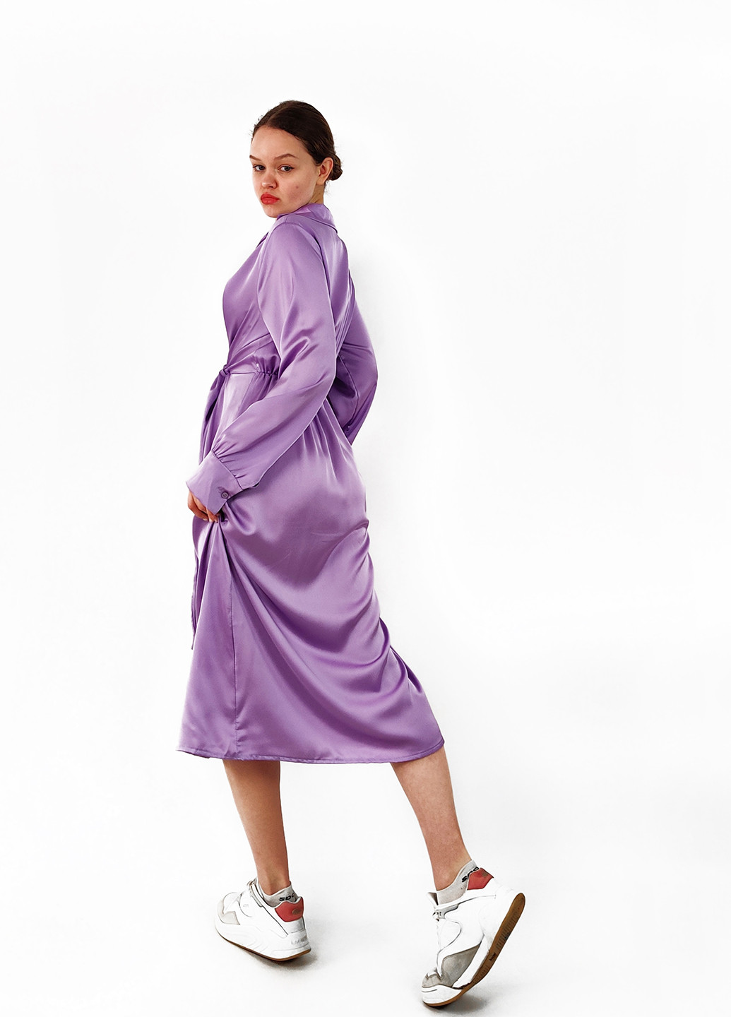 Фіолетова кежуал сукня сорочка Boohoo однотонна