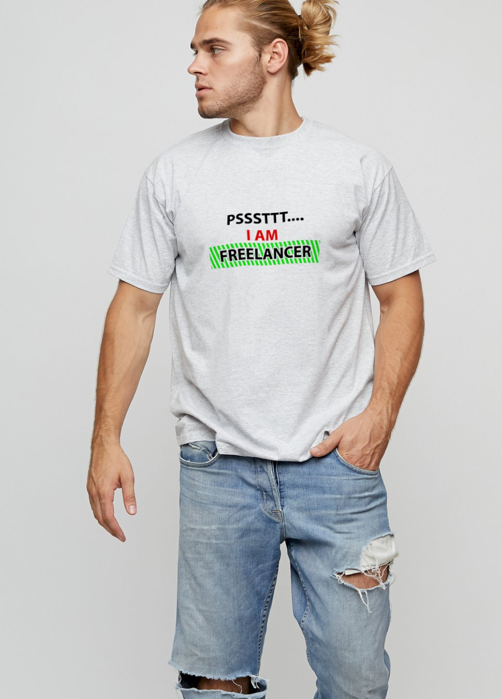 Серая футболка мужская basic YAPPI