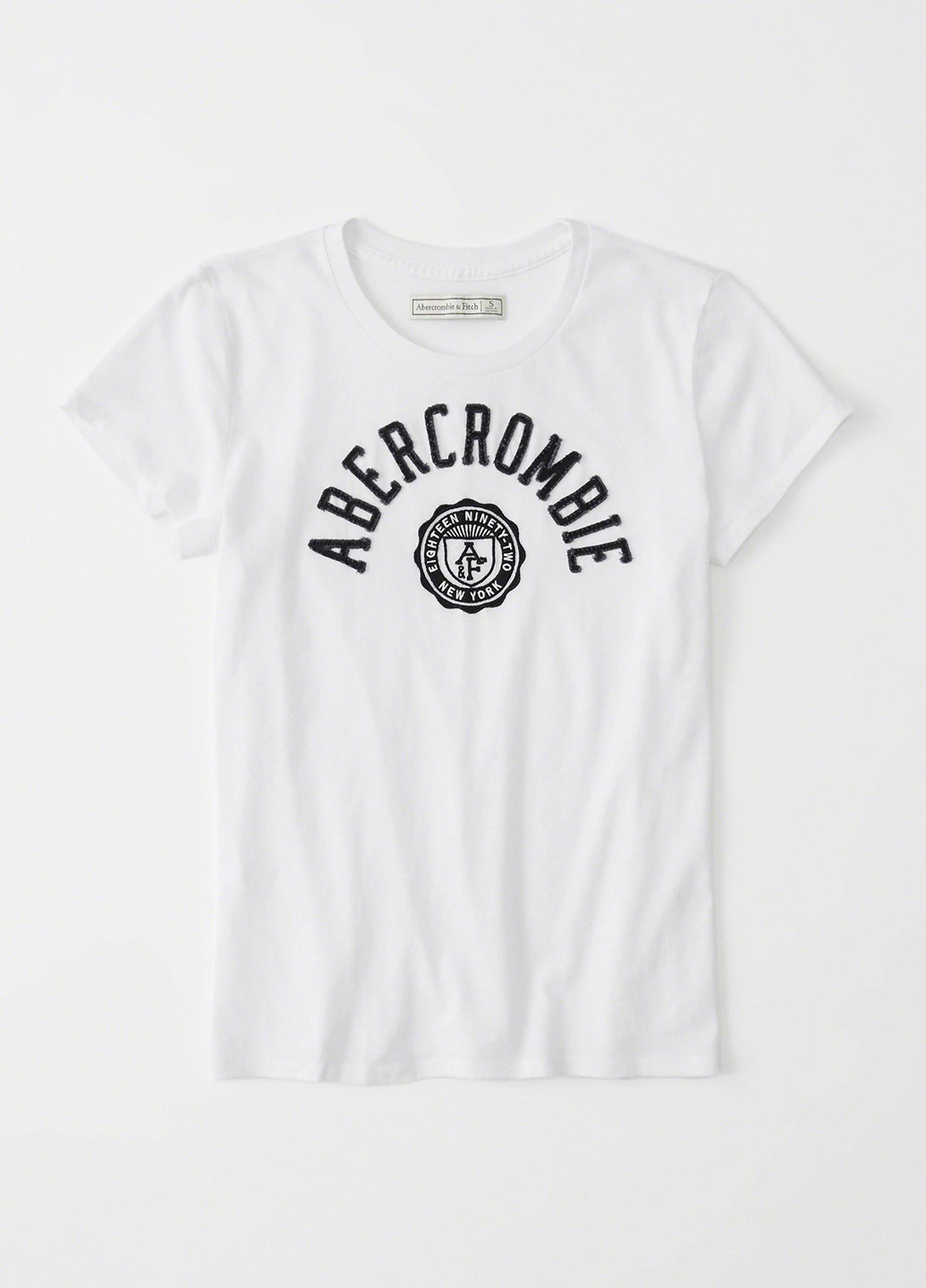 Белая летняя футболка Abercrombie & Fitch