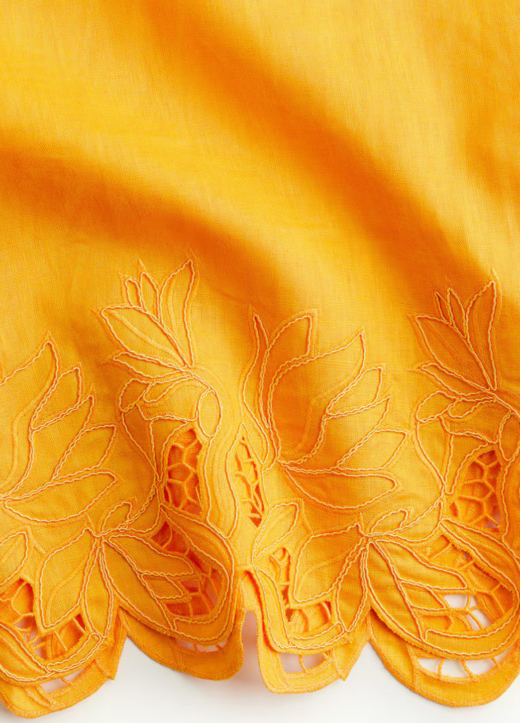 Светло-оранжевое кэжуал платье H&M однотонное