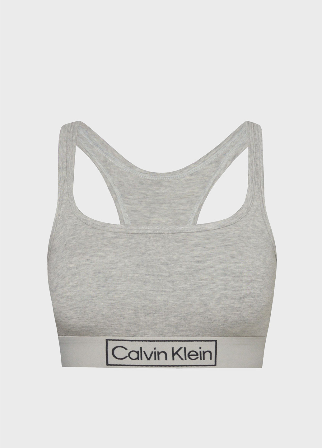 Сірий топ бюстгальтер Calvin Klein без кісточок бавовна