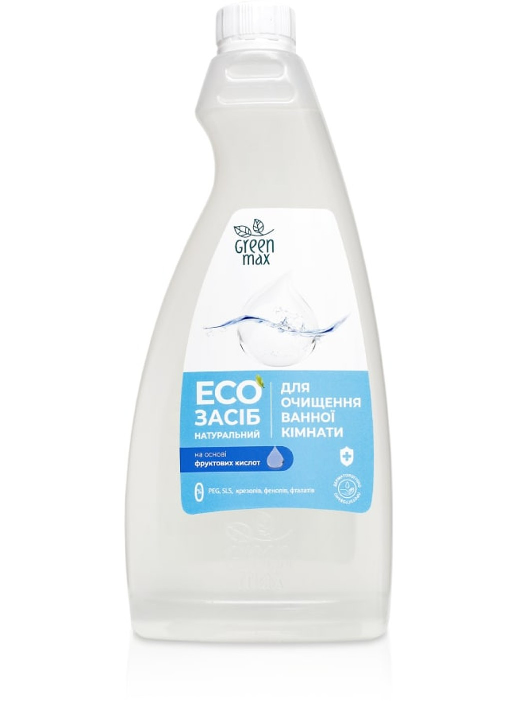 EКОзасіб натуральний для очищення ванної кімнатизмінний флакон з кришкою 500 мл Green Max (252854103)