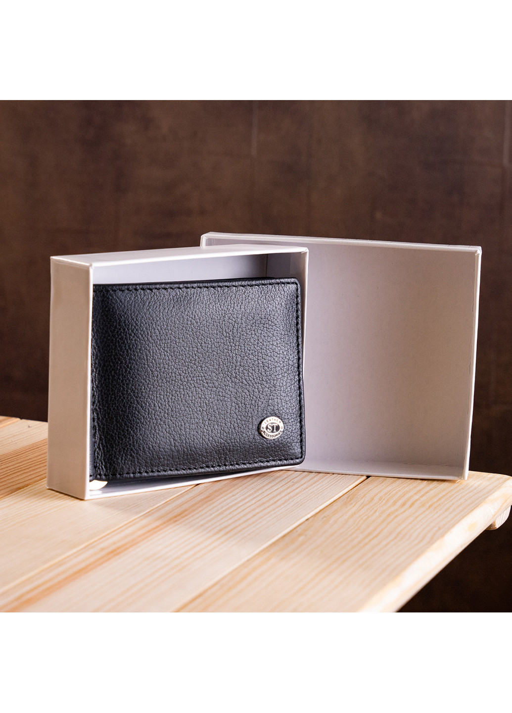 Мужской кожаный зажим для купюр 11,5х8,5х1 см st leather (253174170)