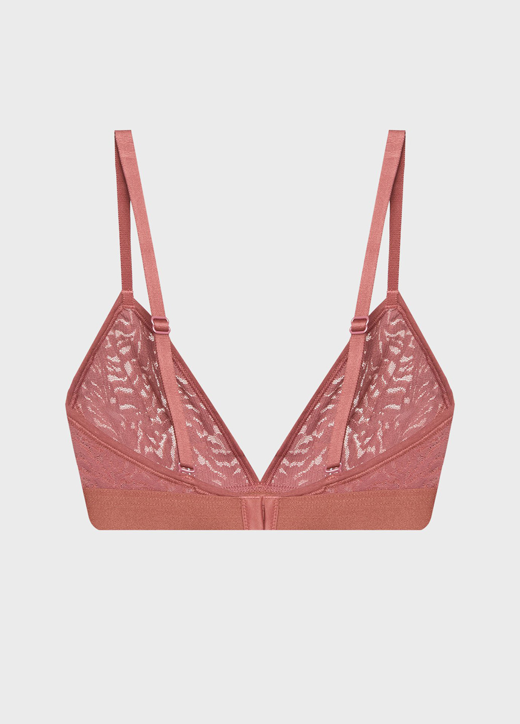 Светло-бордовый триэнджел бюстгальтер Calvin Klein без косточек полиамид