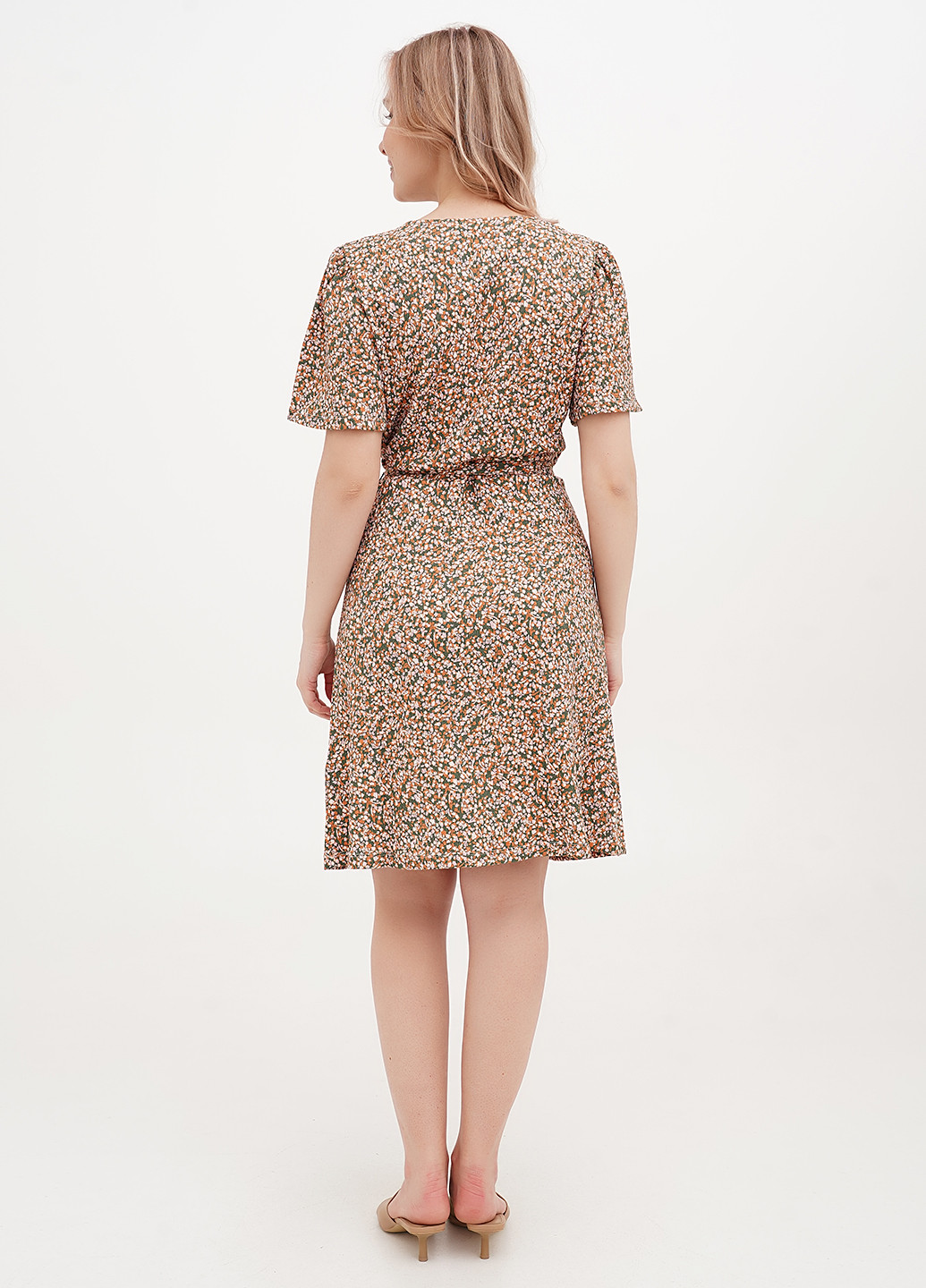 Комбінована кежуал сукня на запах We з квітковим принтом