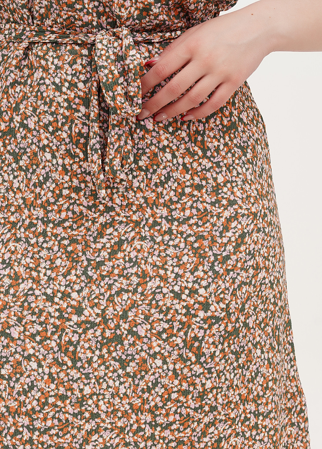 Комбінована кежуал сукня на запах We з квітковим принтом
