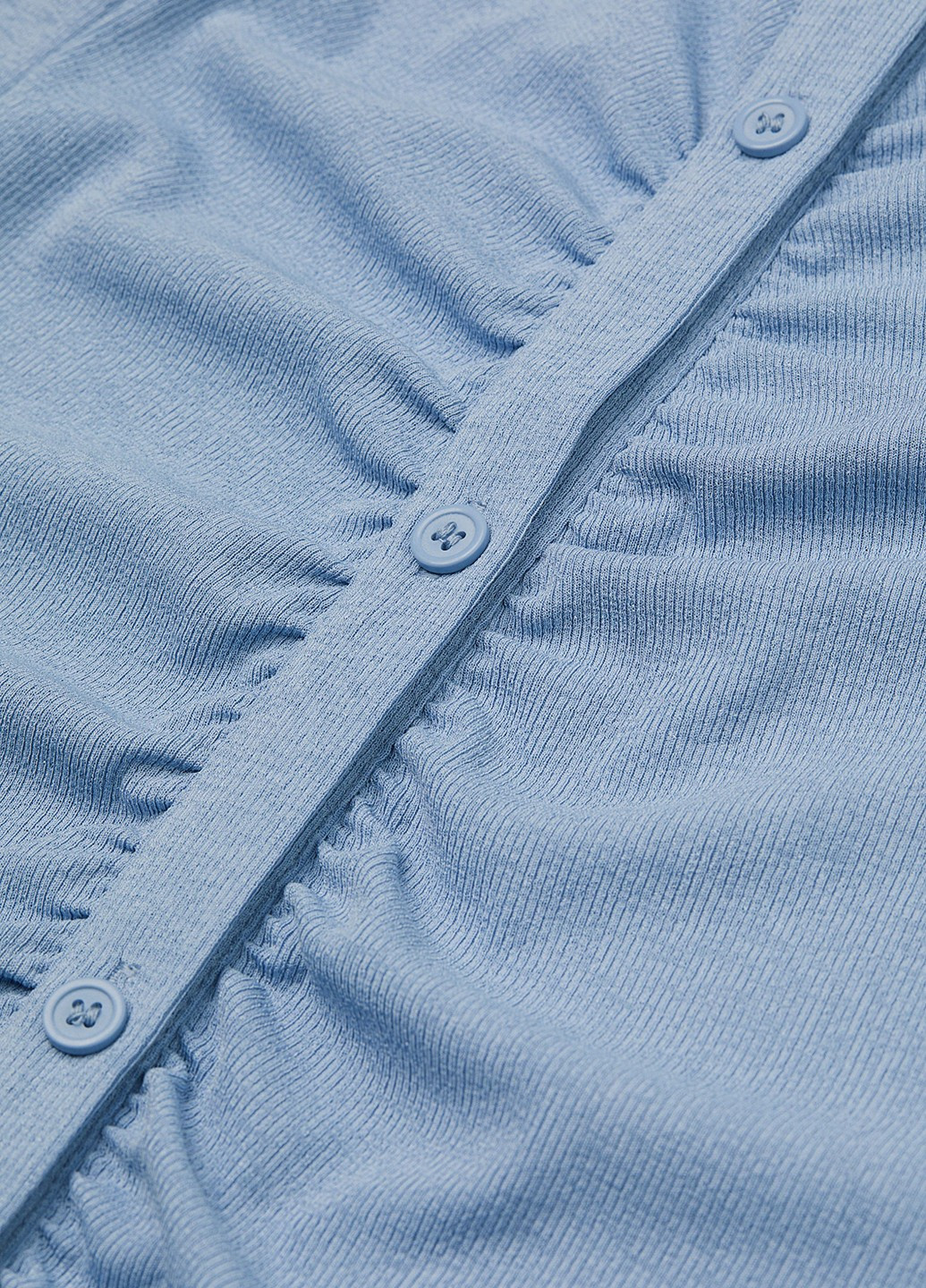 Голубое кэжуал платье силуэтная, рубашка H&M однотонное