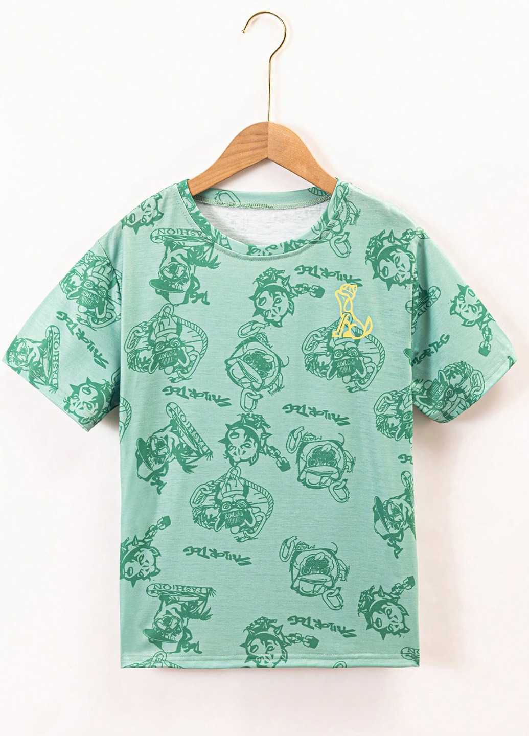 Зеленая летняя футболка SHEIN