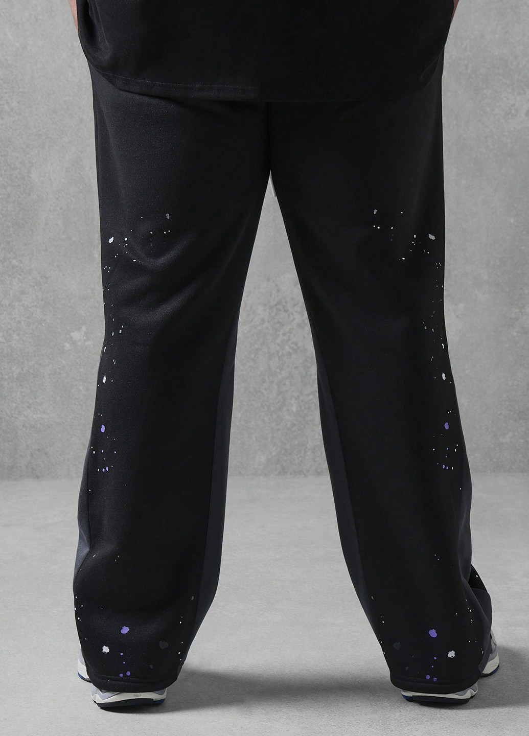 Черные кэжуал демисезонные прямые брюки SHEIN