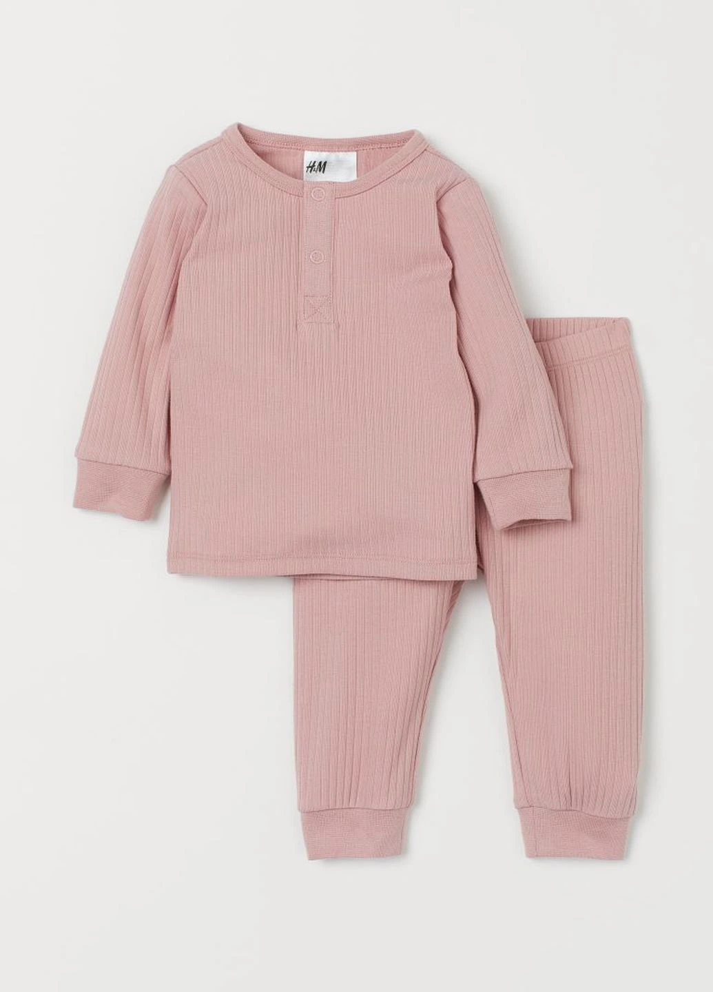 Пудровые джинсовые демисезонные брюки H&M