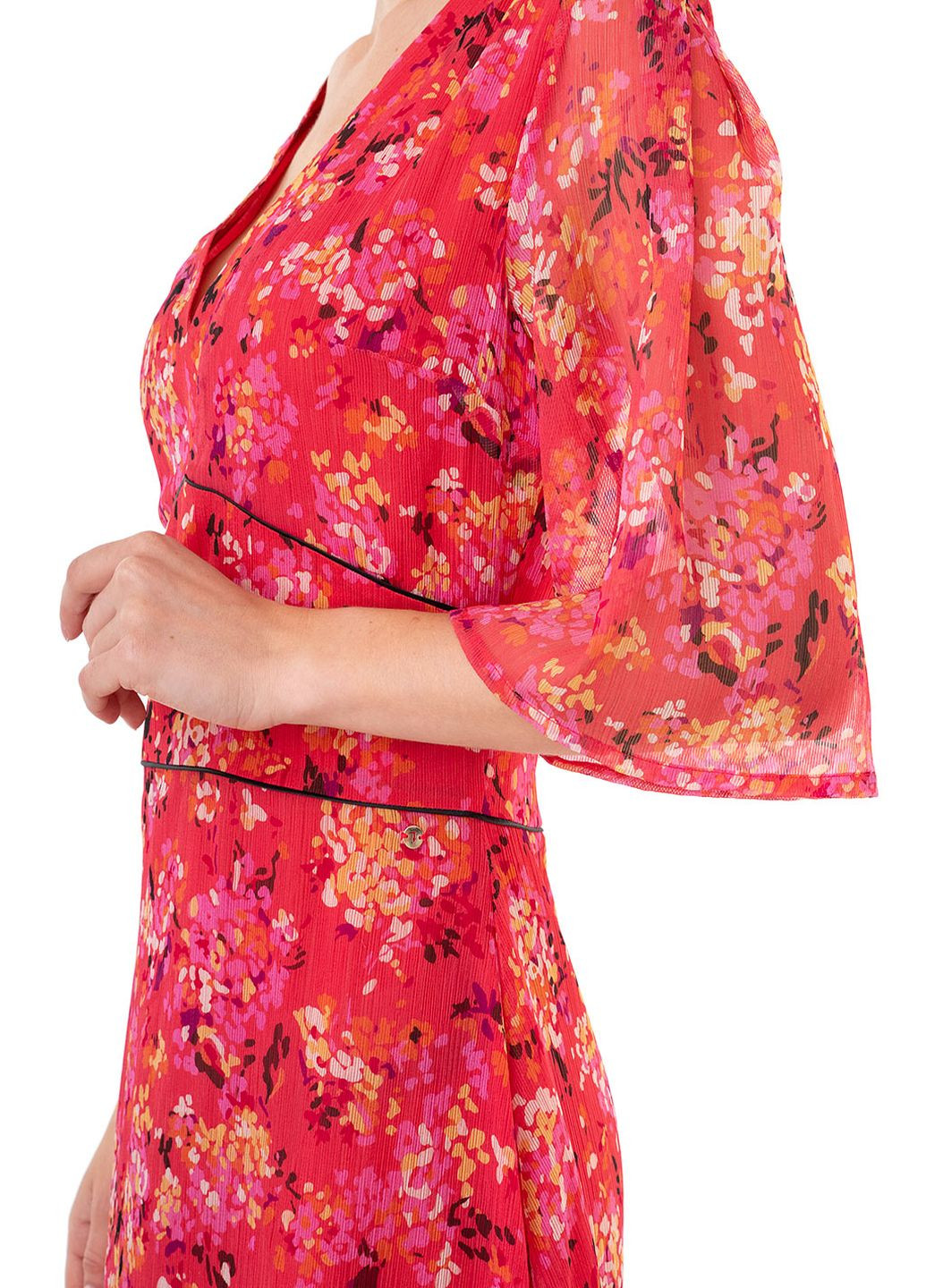 Розовое кэжуал платье Trussardi Jeans с цветочным принтом