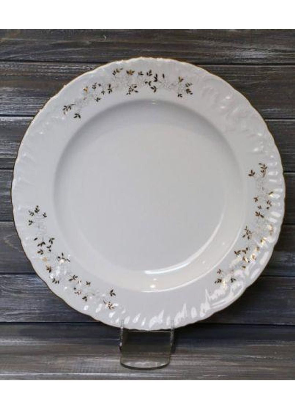 Тарілка обідня White Flower 9705-25-T 25 см Cmielow (253613488)