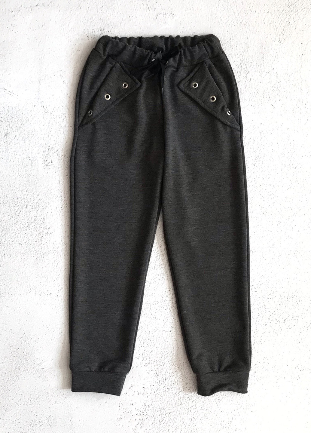 Темно-серые кэжуал демисезонные брюки джоггеры AV Style