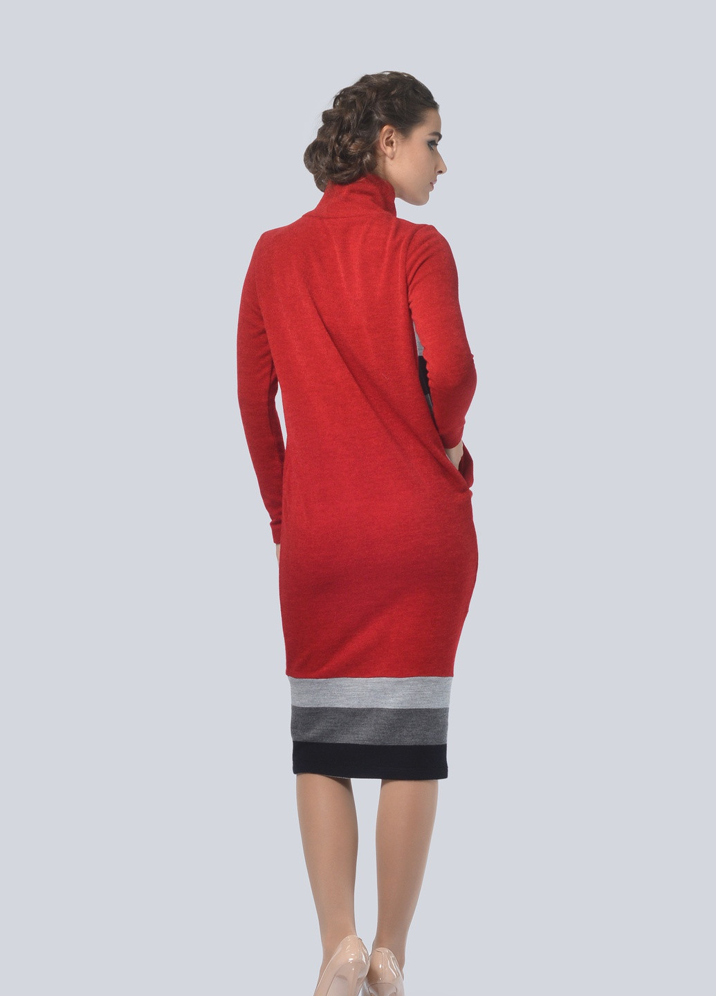 Червона ділова сукня Lila Kass в смужку