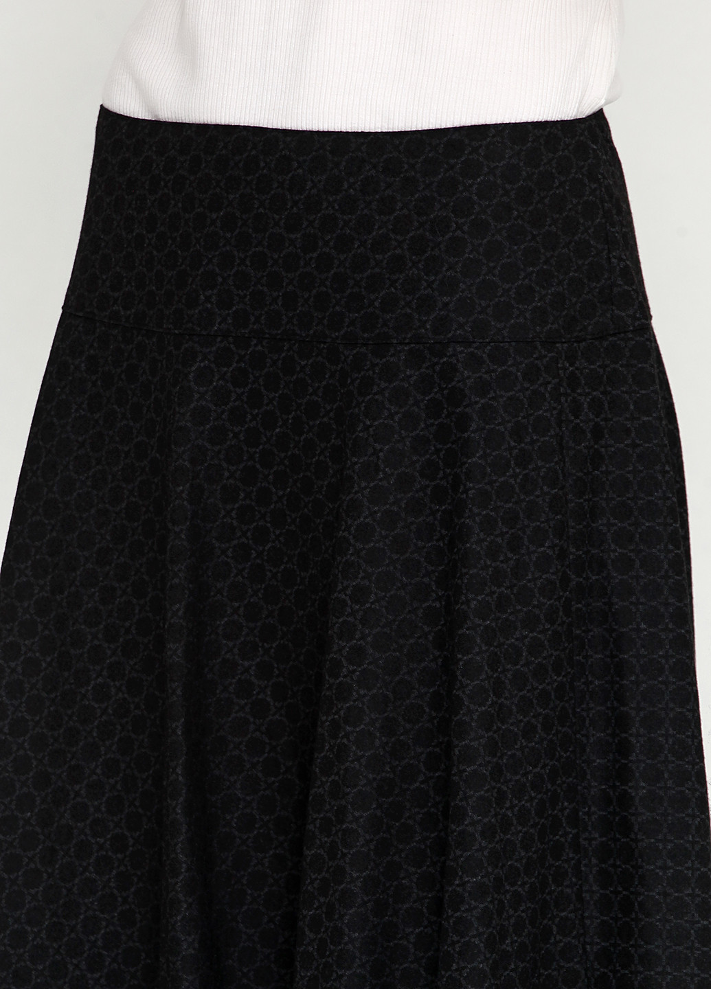 Черная кэжуал с геометрическим узором юбка Taifun миди