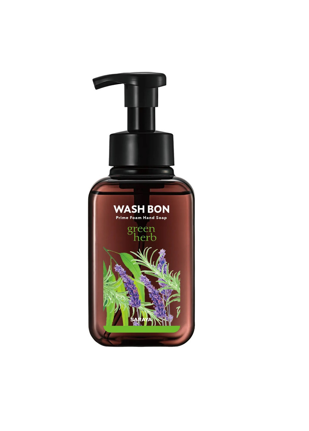 Пена-мыло для рук с ароматом зеленых трав с помпой 500 мл WASH BON (252305651)