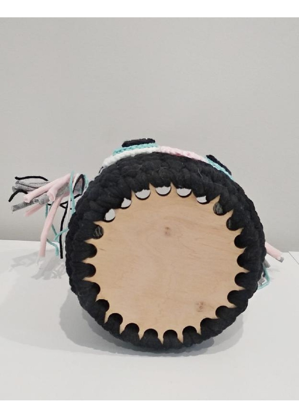 Вязаная корзина для мелочей органайзер Сова для мелочей детских принадлежностей ручной работы 11х11 см (23542-Нов) Francesco Marconi (251807626)