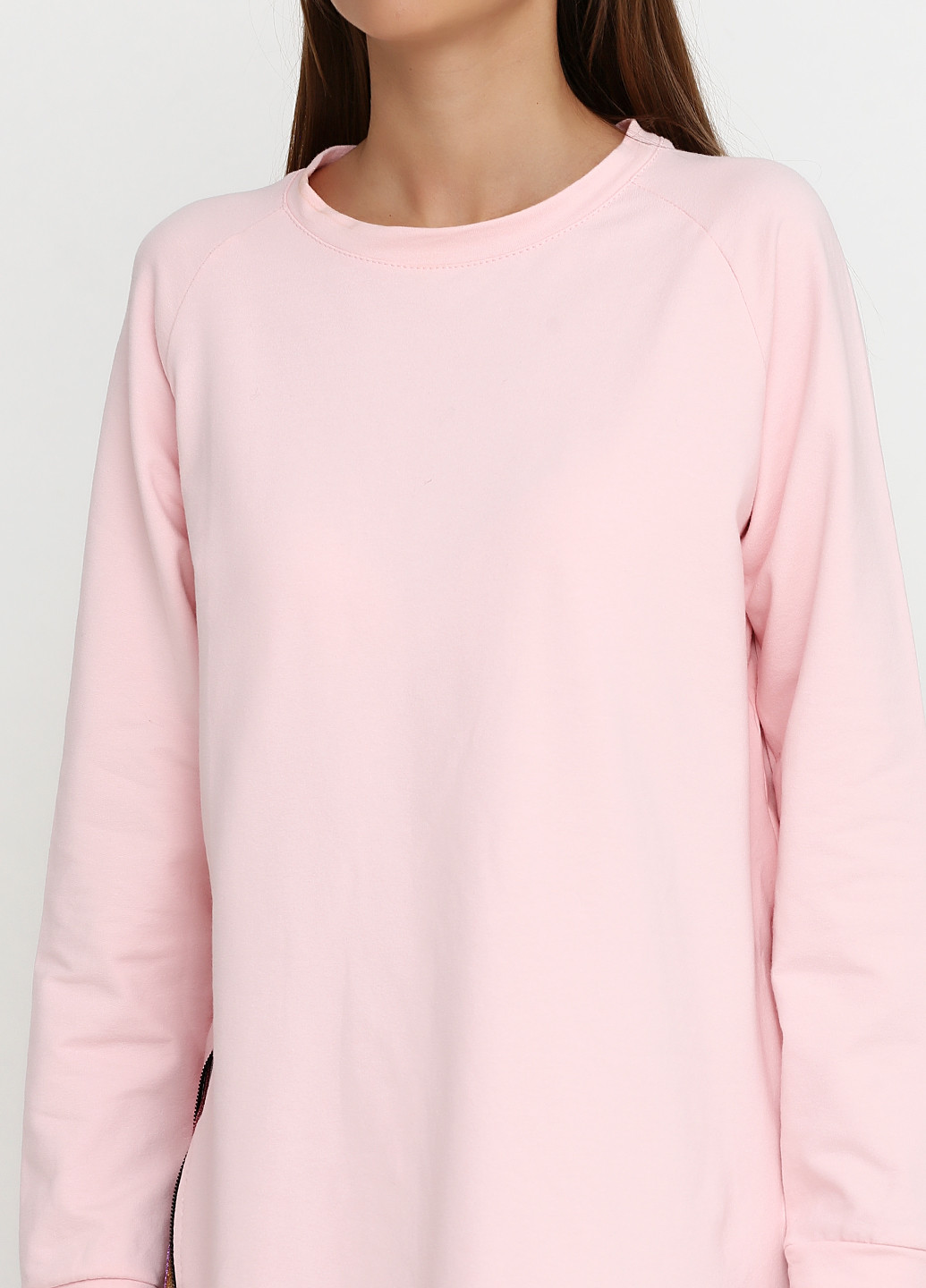 Розовое кэжуал платье а-силуэт One Love однотонное