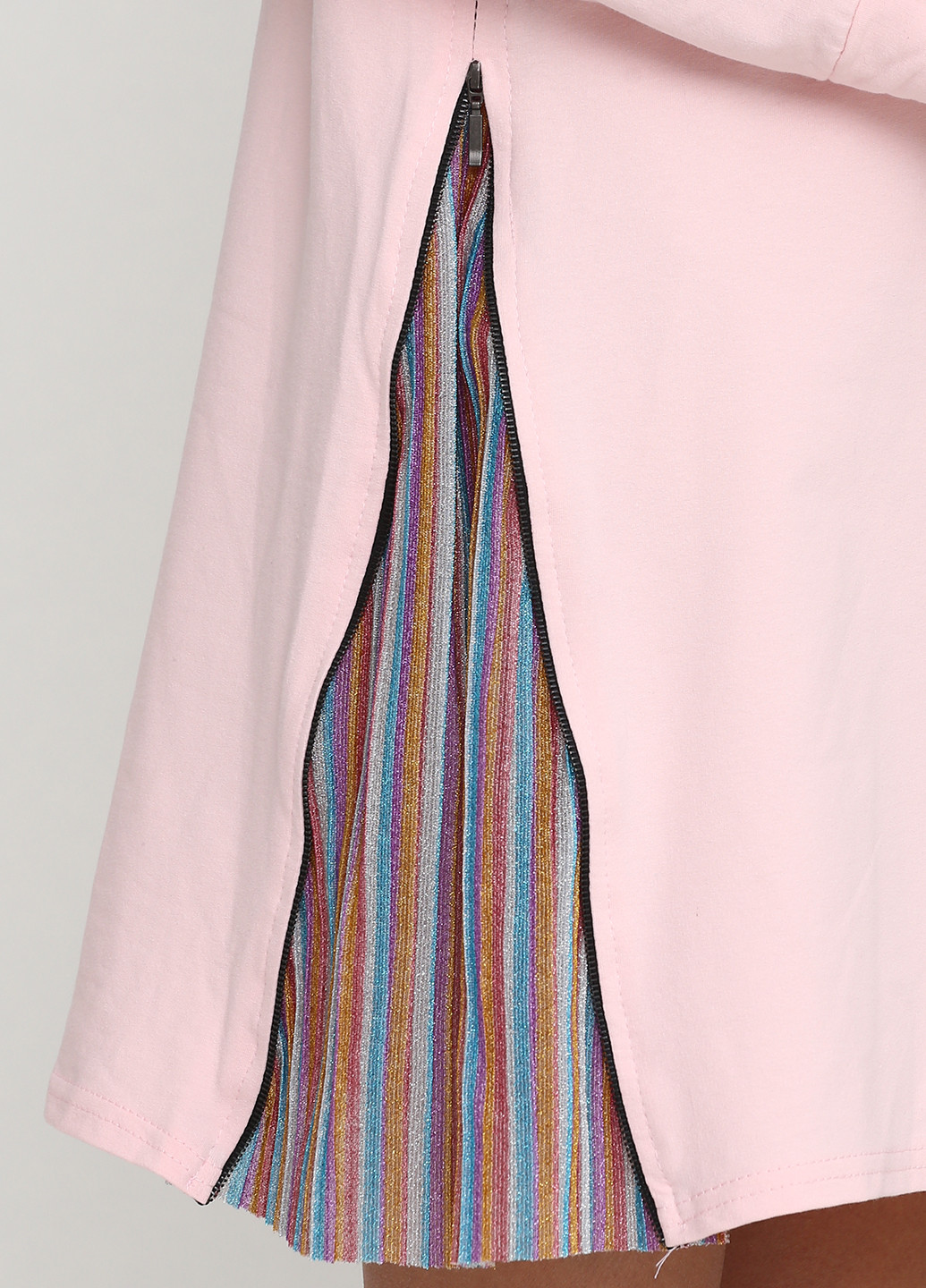 Розовое кэжуал платье а-силуэт One Love однотонное