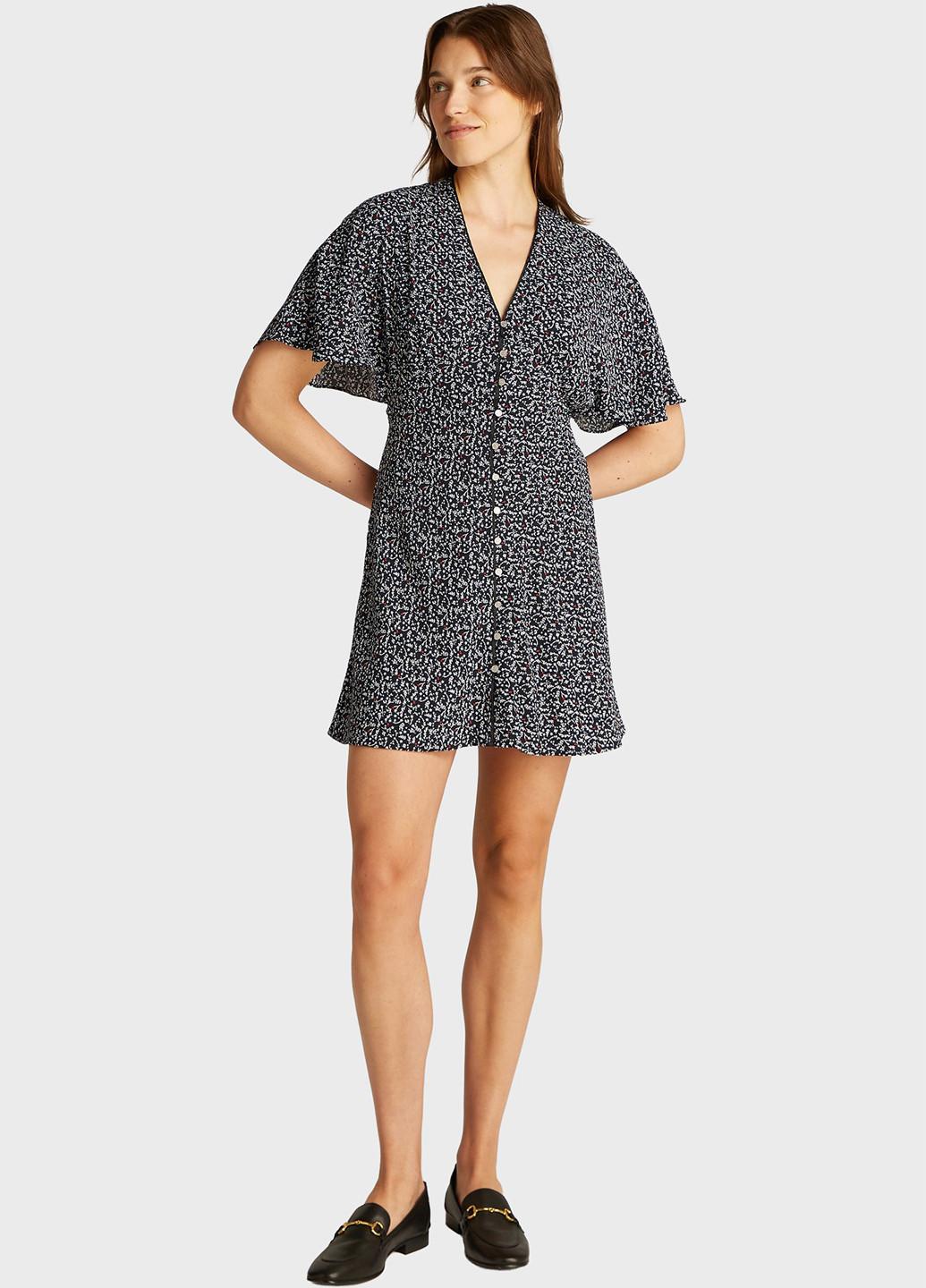 Чорна кежуал сукня а-силует Tommy Jeans з квітковим принтом