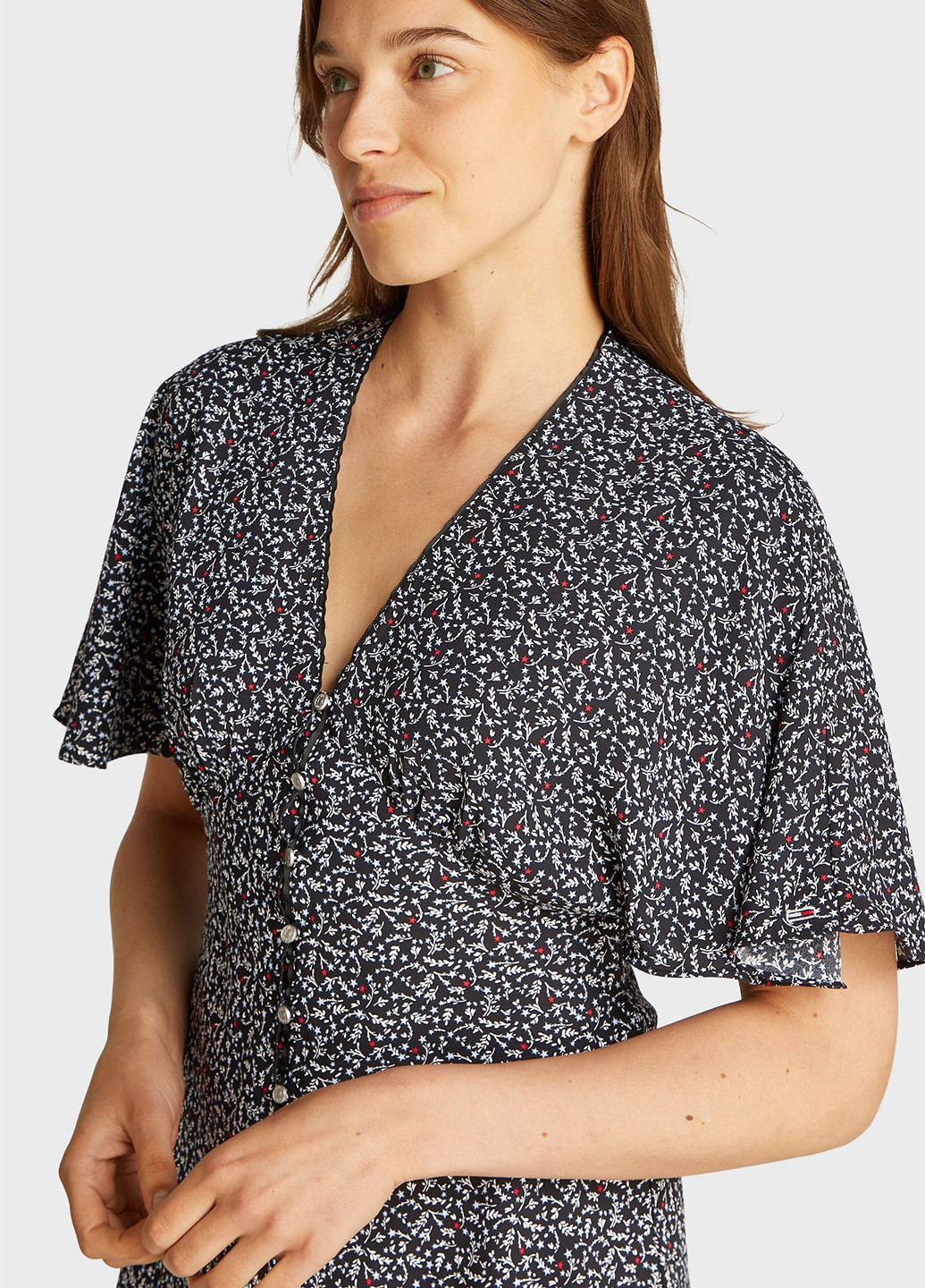 Чорна кежуал сукня а-силует Tommy Jeans з квітковим принтом