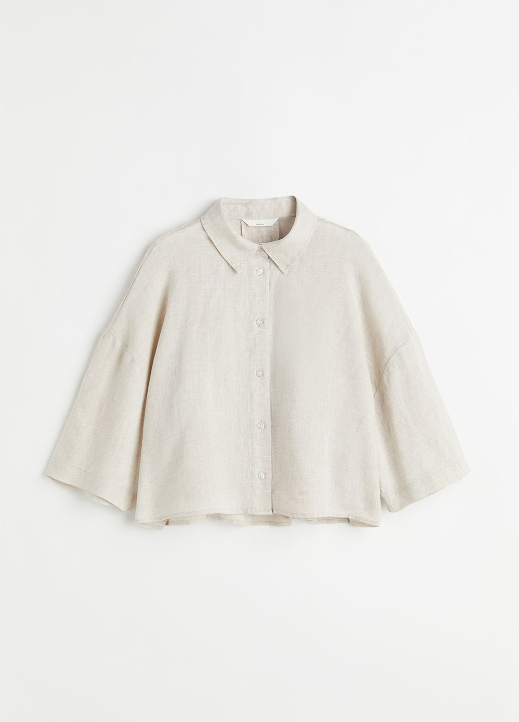 Серо-бежевая летняя блуза H&M