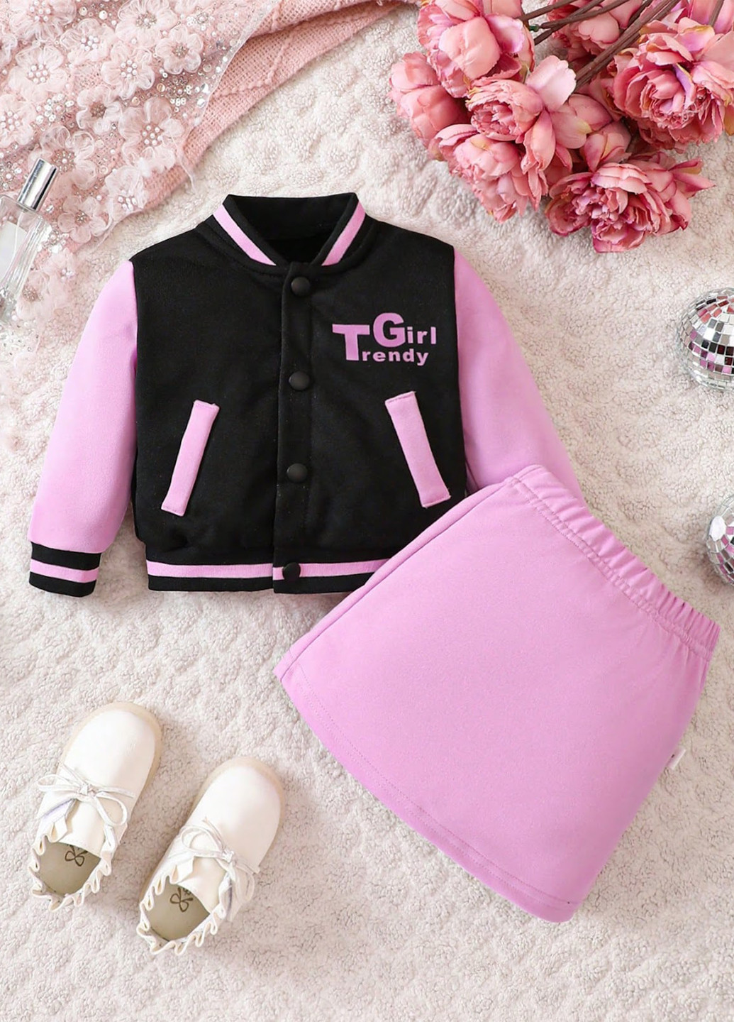 Комбінований демісезонний костюм (бомбер, спідниця) спідничний SHEIN