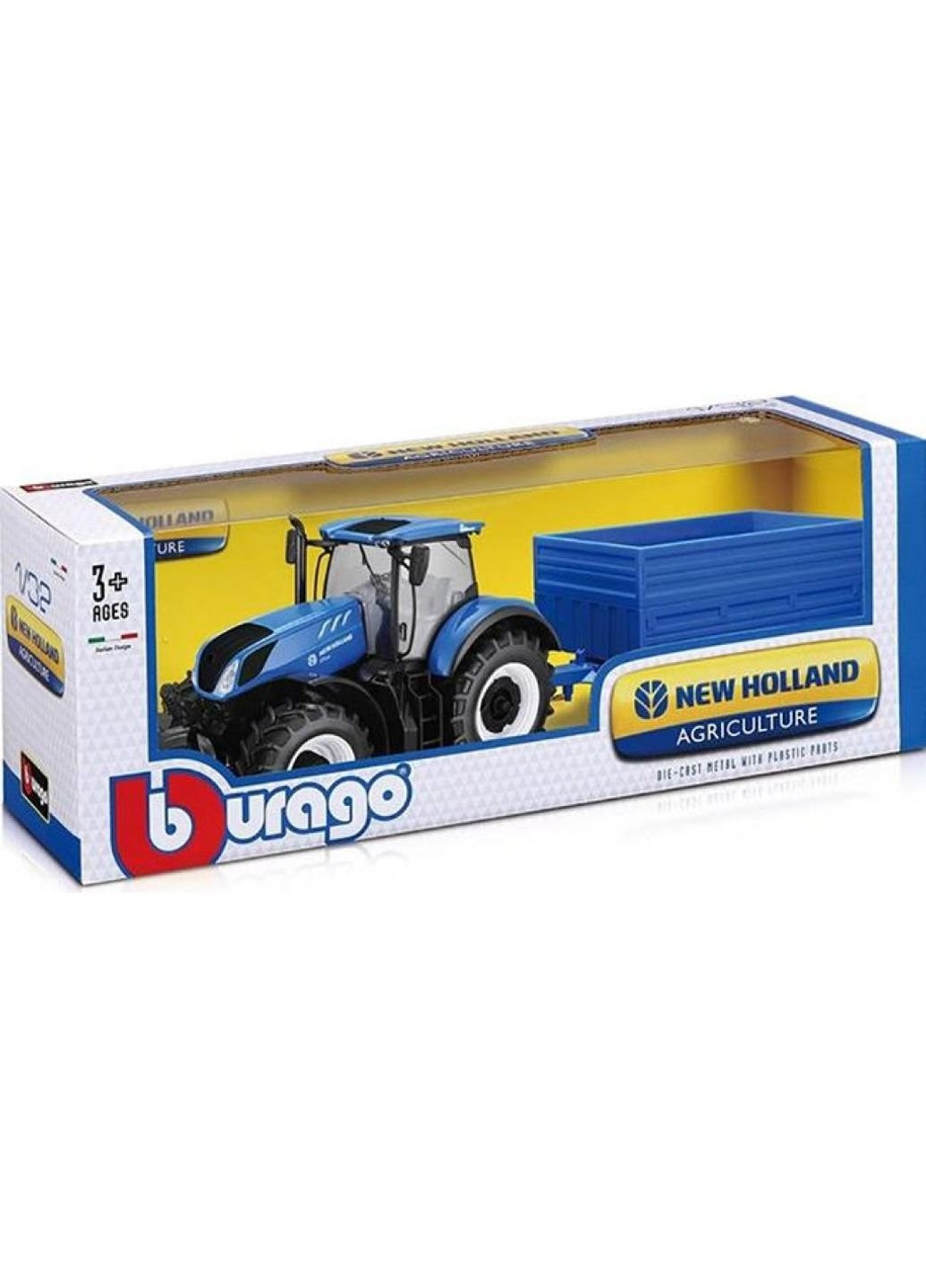 Спецтехника Трактор New Holland серии Farm 1:32 (18-44067) Bburago (254080237)