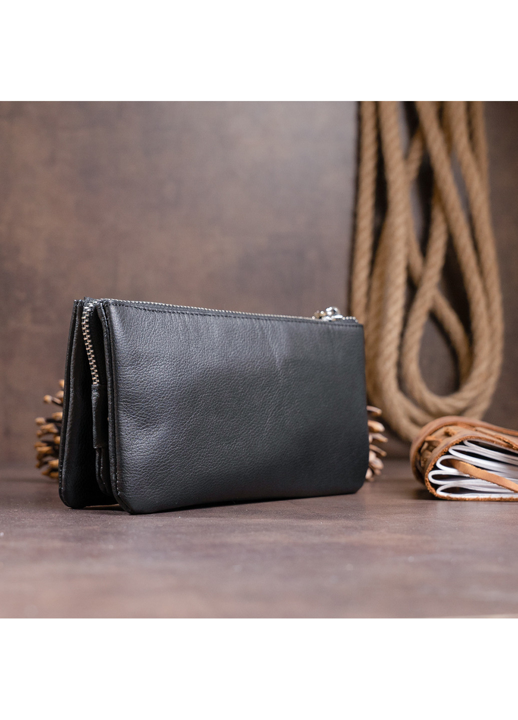 Женский кожаный кошелек-клатч 19,2х10х2. см st leather (229461195)