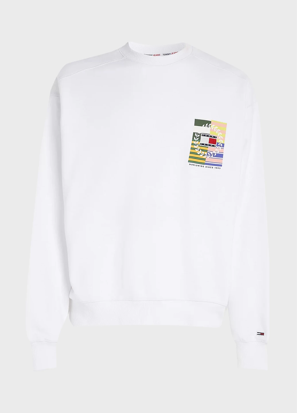 Білий світшот Tommy Jeans малюнок нашивки (274280872)
