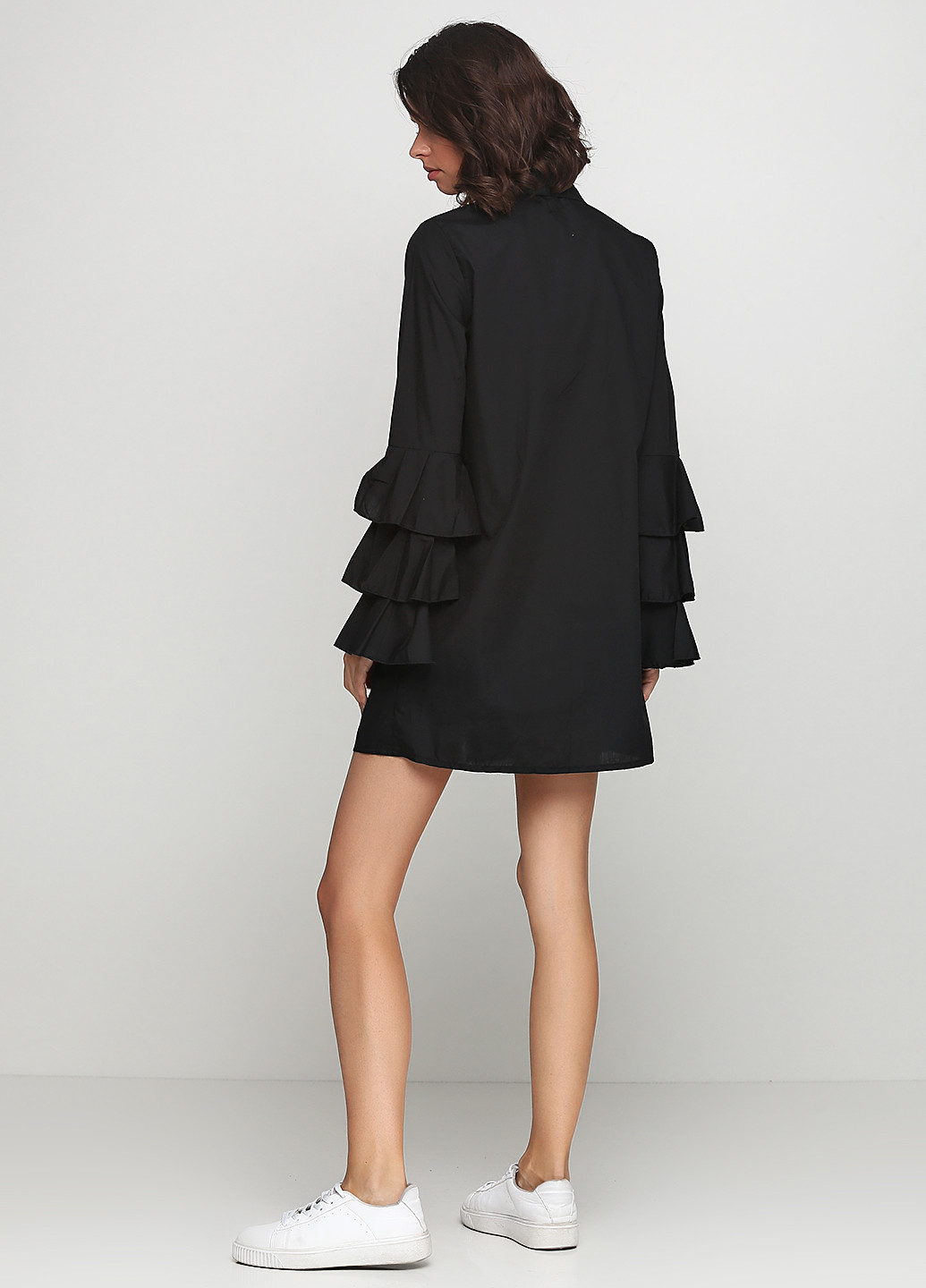 Черное кэжуал платье рубашка Boohoo Boutique однотонное