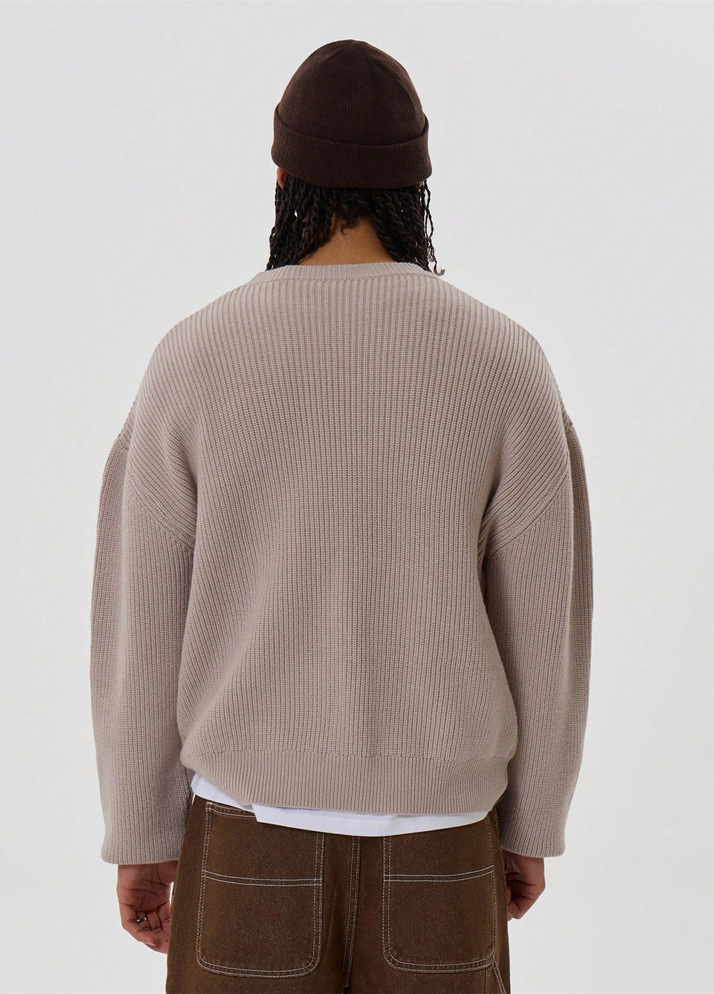 Серо-бежевый демисезонный джемпер джемпер SHEIN