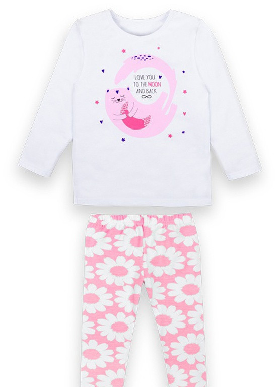 Розовая всесезон детская пижама для девочки Габби