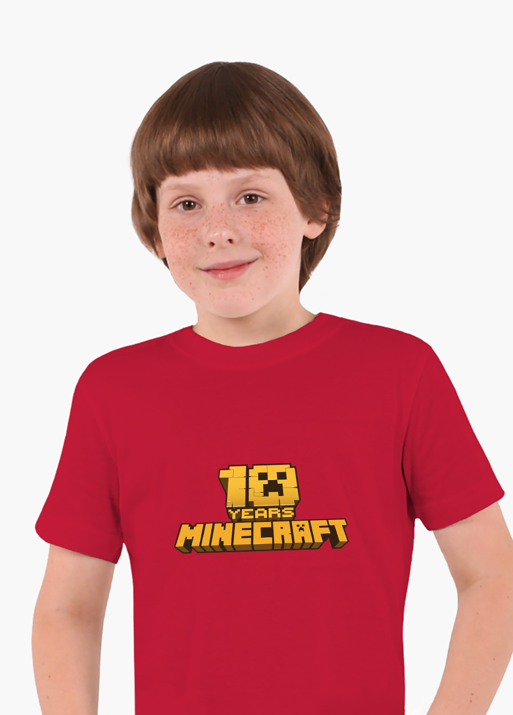 Червона демісезонна футболка дитяча майнкрафт (minecraft) (9224-1171) MobiPrint