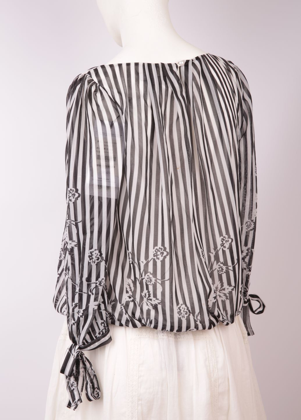 Черно-белая летняя блуза Vero Moda
