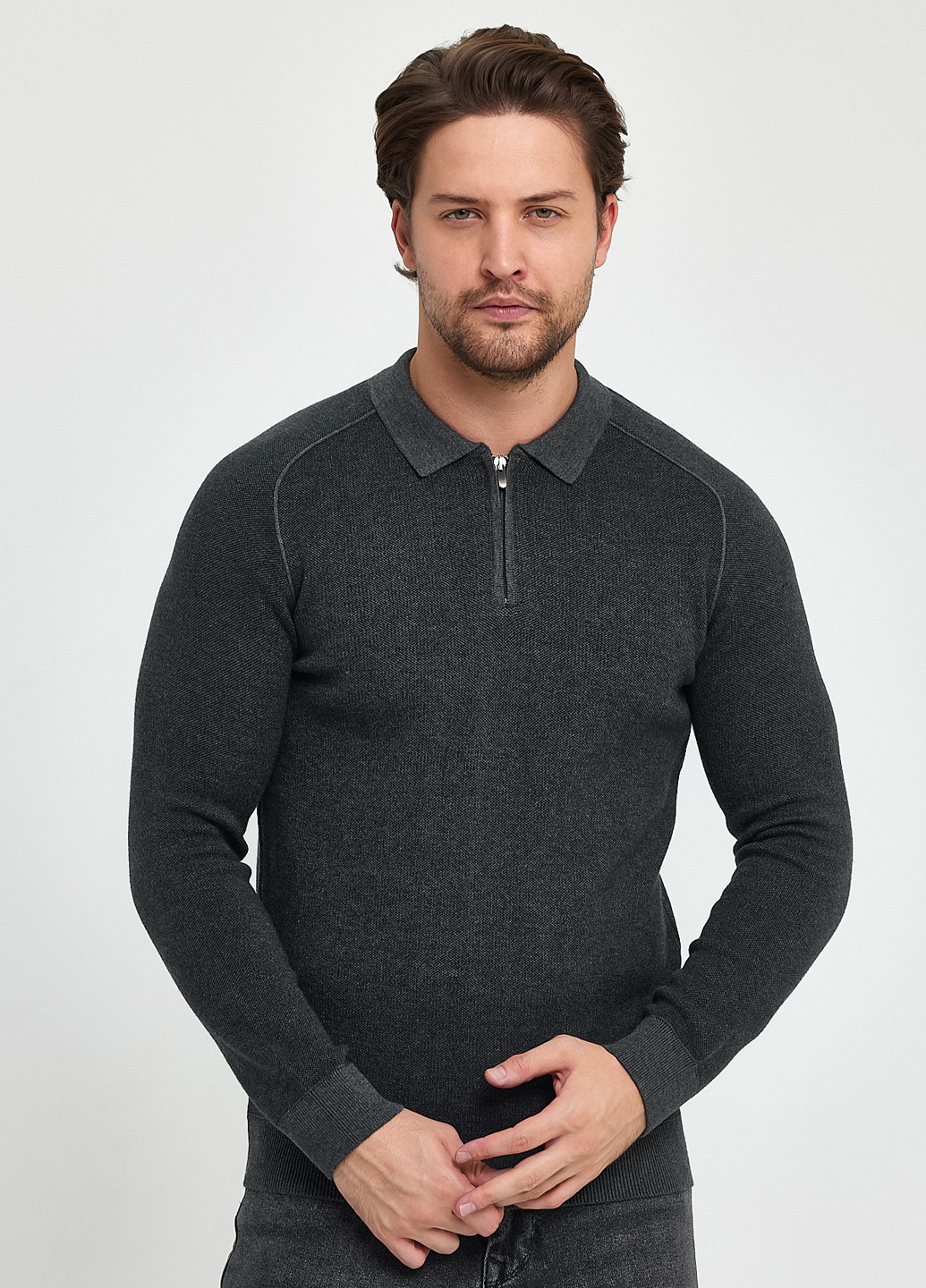 Темно-серый демисезонный свитер Trend Collection