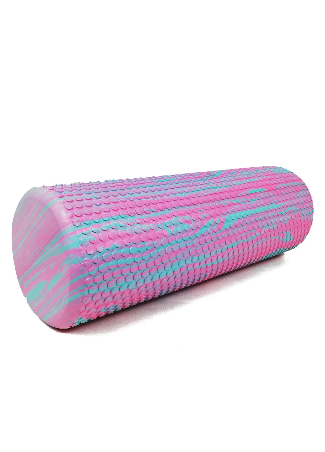 Масажний ролик Foam Roller 45 см м'ятний-рожевий (легкий і м'який ролер-валик для йоги, масажу всього тіла) EasyFit (237657529)