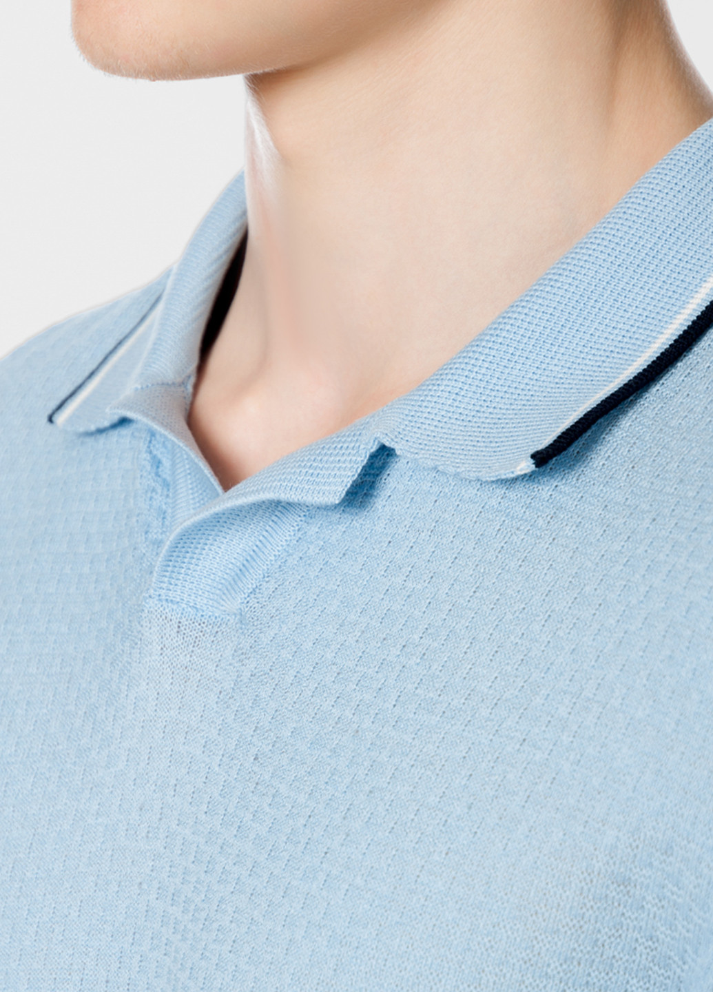 Голубой футболка-поло мужское для мужчин Arber
