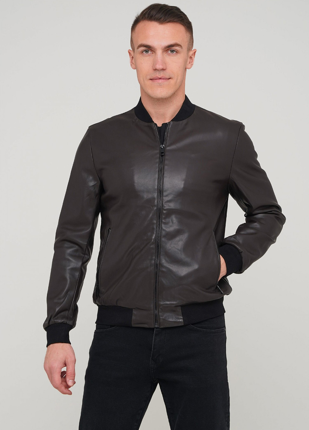 Темно-коричнева демісезонна куртка Trend Collection
