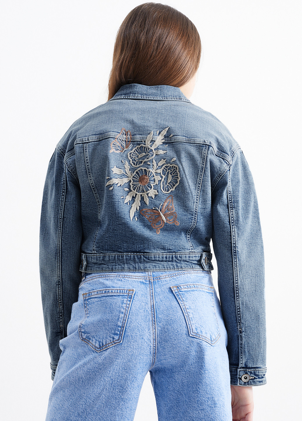 Темно-голубая демисезонная куртка C&A