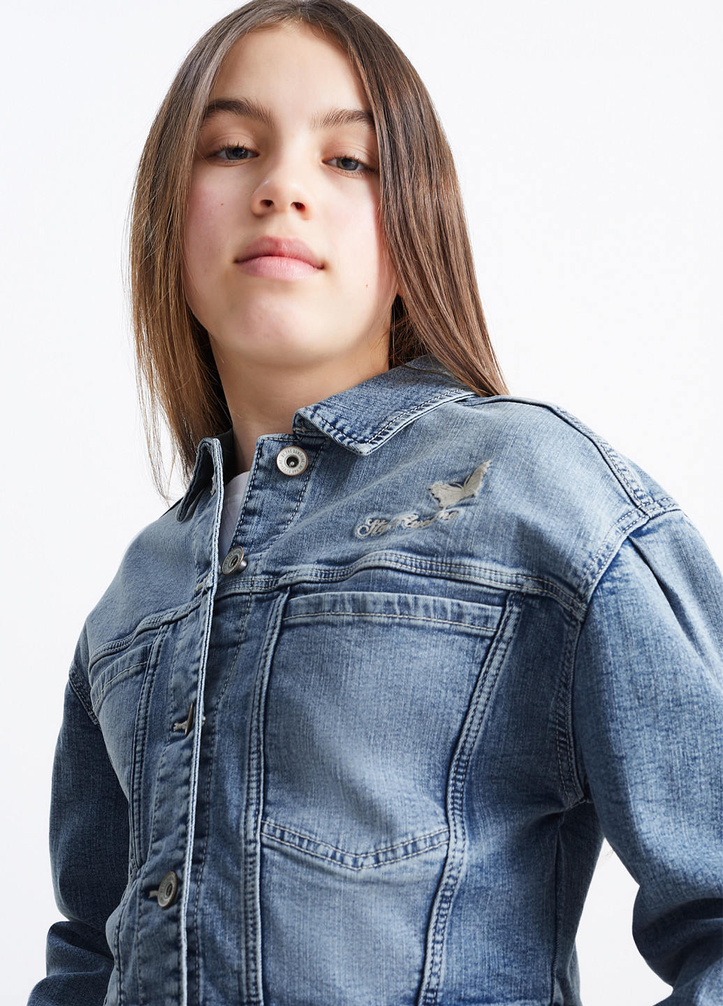 Темно-голубая демисезонная куртка C&A