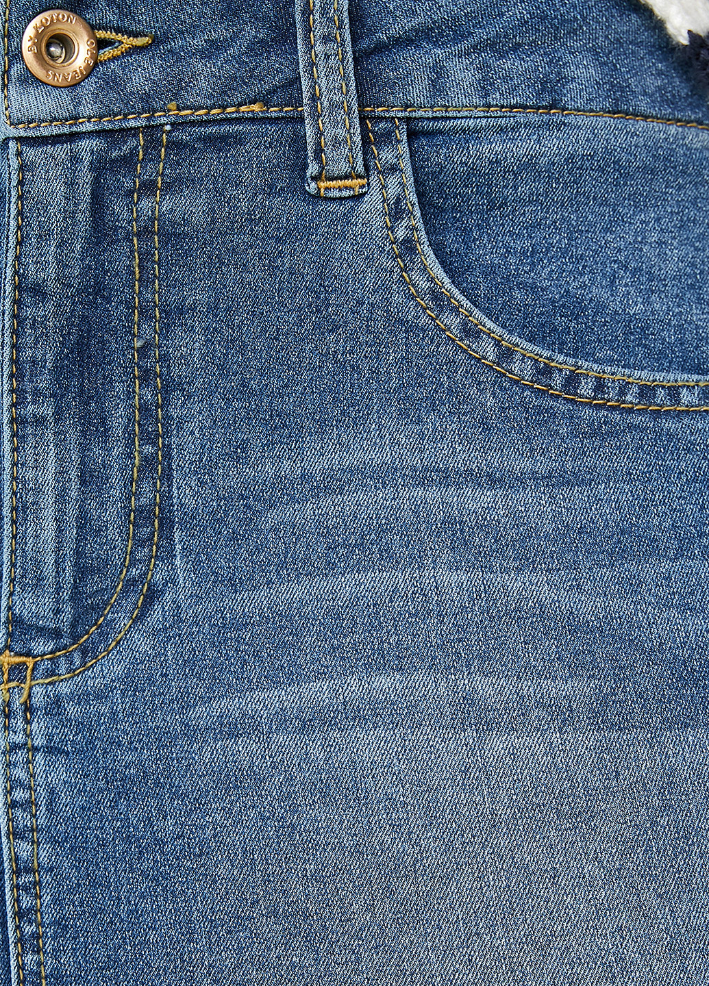 Голубая джинсовая юбка KOTON карандаш