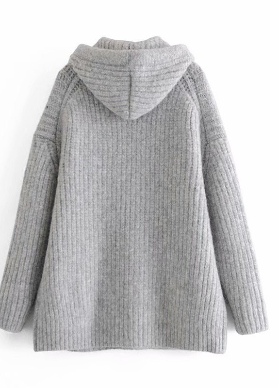 Худи женское вязаное Grey Berni Fashion 57827 (231478619)